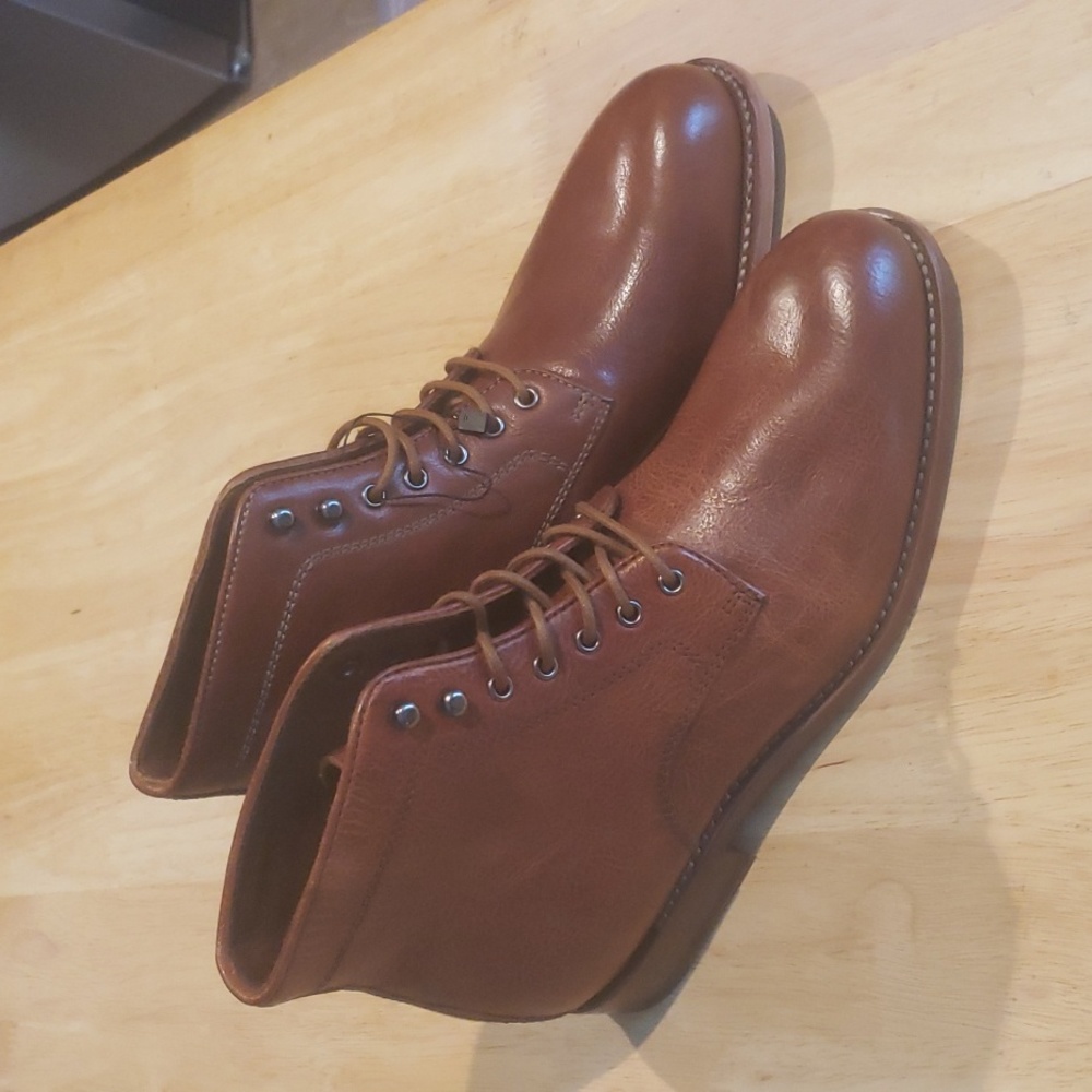 Johnson and Murphy Brown Plain Toe Boots Size 9